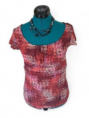 y2k 90s vintage scoop neck short sleeve boho top Axcess by Liz Claiborne